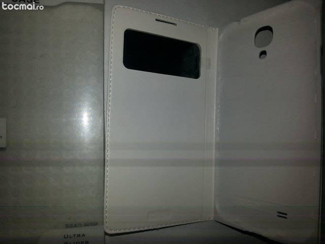 Husa Samsung i9500 Galaxy S4 S- View alba