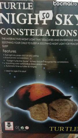 lampa de veghe testoasa- turtle night sky constellation