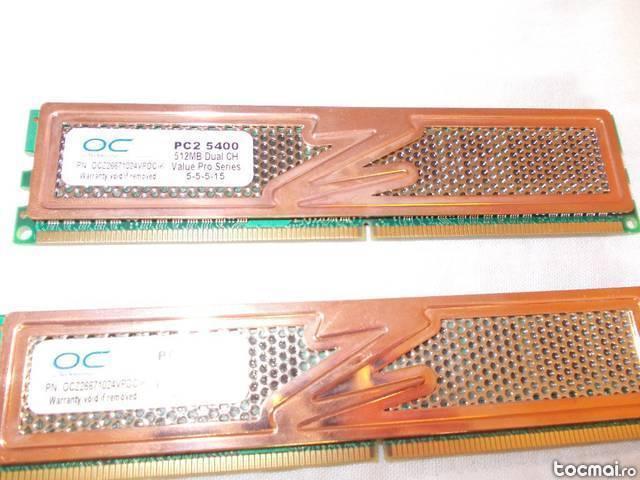 Rami ocz ddr2 1gb dual channel pc2 5400 667mhz