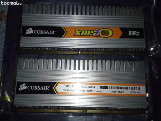 2 buc Memorie RAM Corsair XMS2 1024MB DDR2 800Mhz 4- 4- 4- 12