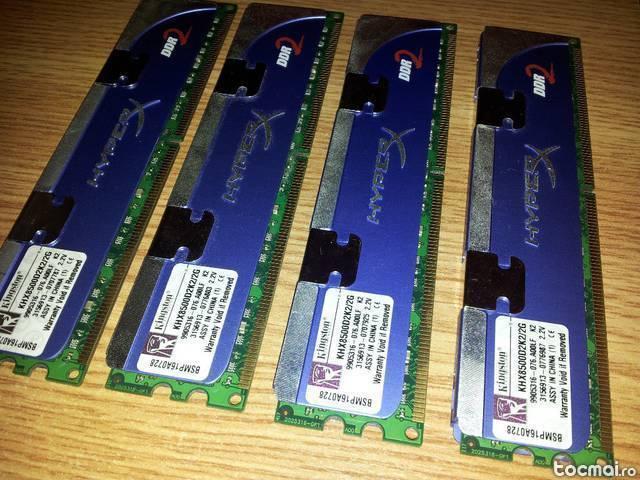 Kit 4gb ram ddr2 1066mhz kingston hyper x (cu radiator)