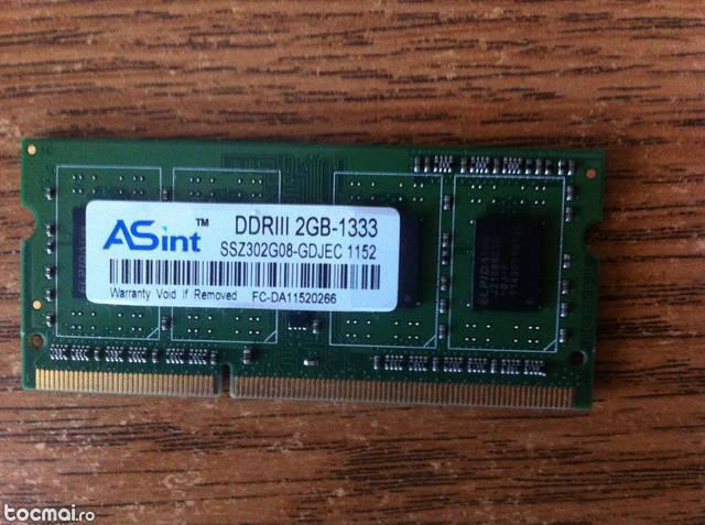 Memorie laptop ASint DDR III 2GB