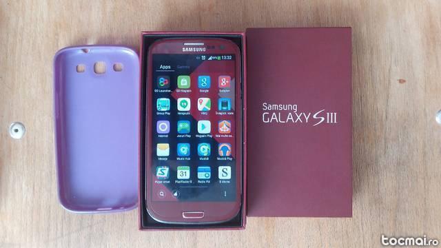 Samsung S3 RED 16 GB - pachet complet