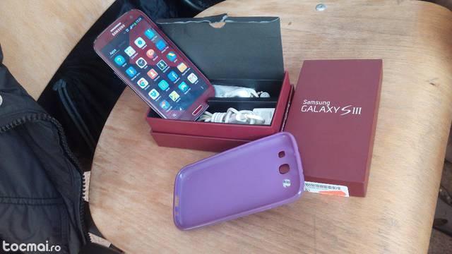 Samsung S3 RED 16 GB - pachet complet