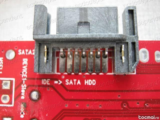 Adaptor pentru hdd sata pe placa de baza doar cu ide