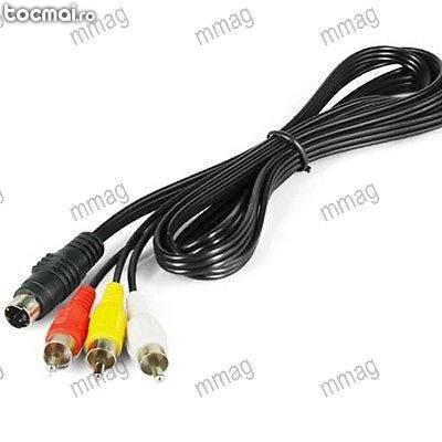 Cablu S- video 4 pini- 3 x RCA, tata- 128037