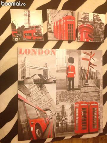 Tablouri decorative london (4 bucati)