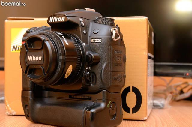 Nikon D7000 + grip + 50 mm 1. 8 + garantie - pachet complet
