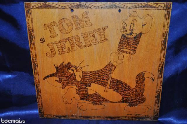 Tablou tom si jerry. placaj lemn (desene animate tom & jerry)