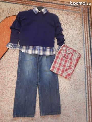 Haine Baieti: Pulover + Camasa + Jeans (tinuta completa)