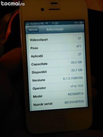 Iphone 4 Alb White 32 GB Neverlock Ios 6. 1. 3