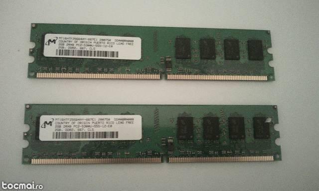 Kit 2 x 2 Gb (4 gb) ram DDR2 / 667 mhz / PC2- 5300