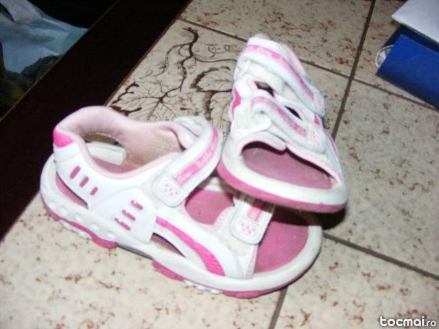 Sandale albe / roz