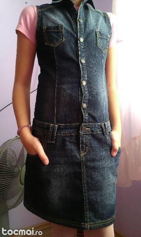 Sarafan/ rochita din jeans - 146 cm