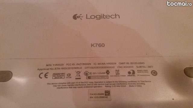 tastatura bluetooth logitech k760 bluetooth merge ok ca noua
