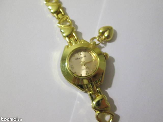 ceas golden girl lady bracelet quartz wrist watch ceas dama