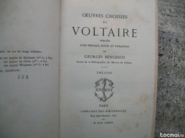 Voltaire oeuvres choisis - 1887