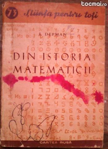 Din istoria matematicii - i. depman