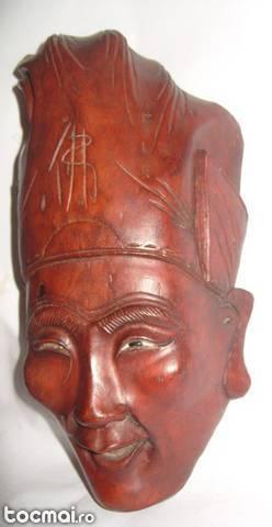 Masca africana din lemn decorativa de perete 27cm/ 14cm