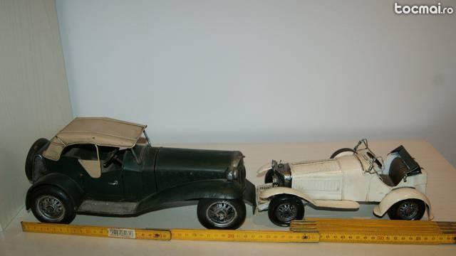 2 masini decor vintage din tabla cu patina vremii- Colectie