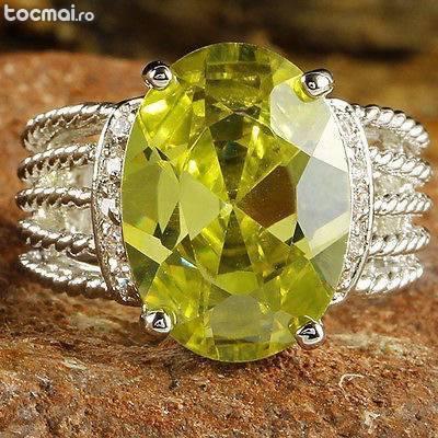 Inel din argint 925 cu peridot