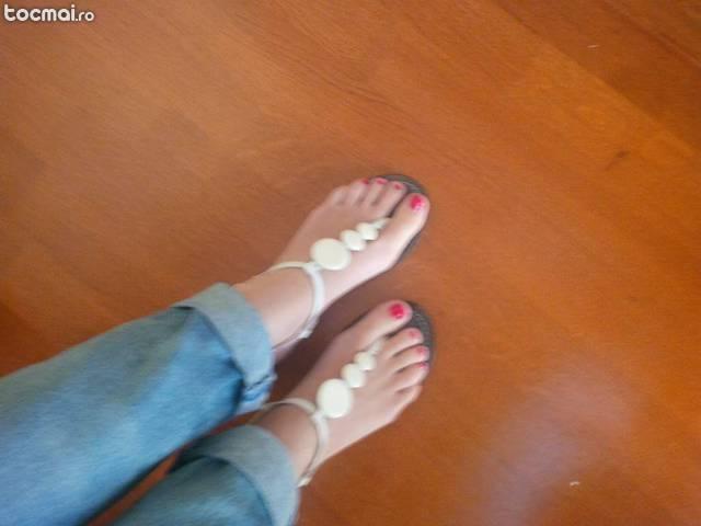 Sandale albe Italia