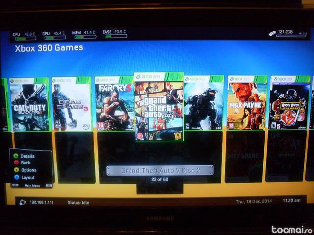 Xbox 360 Slim, modat RGH si LT3. 0 cu hard de 500Gb