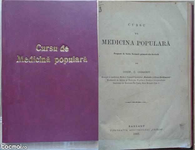 Codrescu , Curs de medicina populara , Barlad , 1882