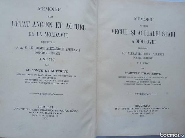 D'Hauterive , Memoriu despre starea Moldovei la 1787 , 1902