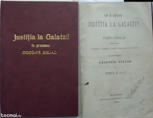 Justitia la Galati , Procesul Grigorie Heliad , 1882