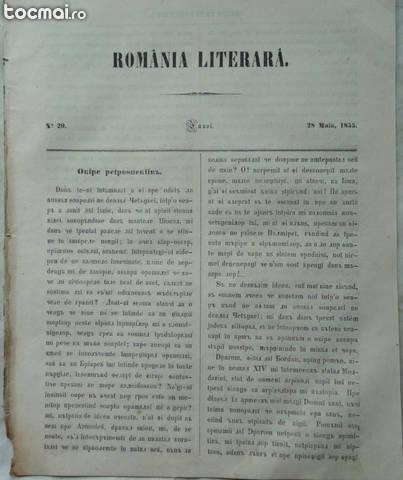 Revista Romania literara ; Dir. V. Alecsandri , nr. 20 , 1855