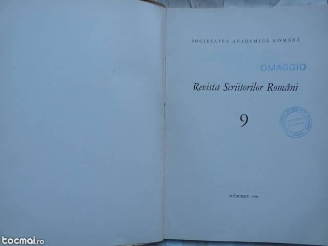 Revista scriitorilor romani , nr. 9 , munchen , 1967 , diaspora