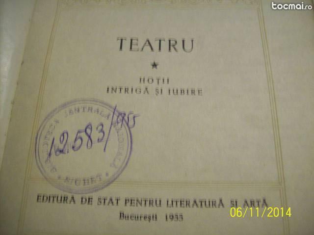 schiller- teatru- vol I+2 an 1955 editia I