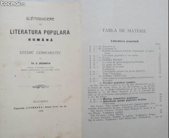 Sperantia , Literatura populara romana , 1904 , editia 1
