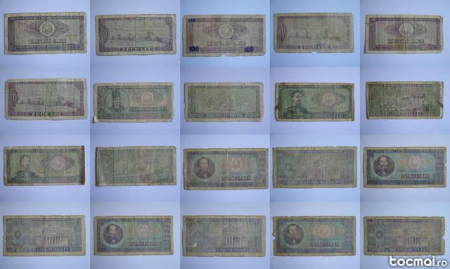 Lot 1 - 10 bancnote DF- F Romania 10, 25, 50, 100 L ei - 1996