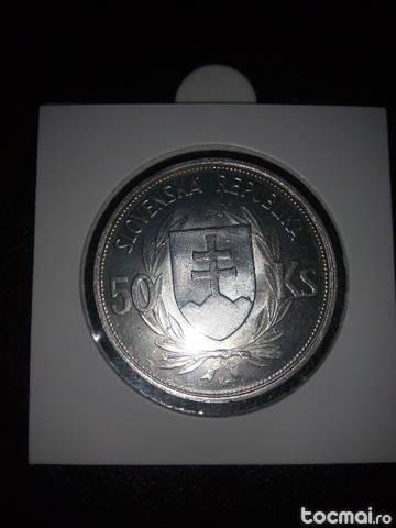 Moneda Argint 50 KS - Slovacia