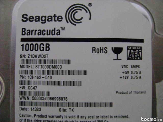 Hard Disk Seagate Barracuda 1TB, 7200rpm, 64MB, SATA 3