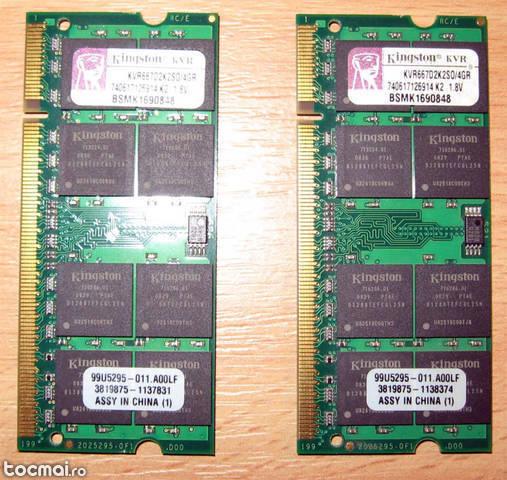 Memorie RAM Kingston pentru Laptop 4 GB - SO- DIMM DDR2- 667
