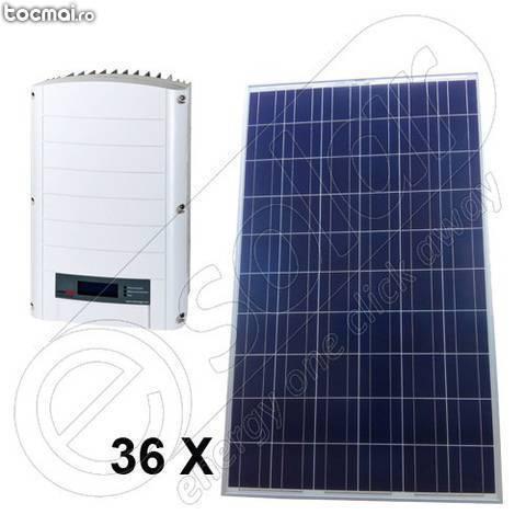 Panouri solare kit de 9 KW cu invertor on- grid de retea