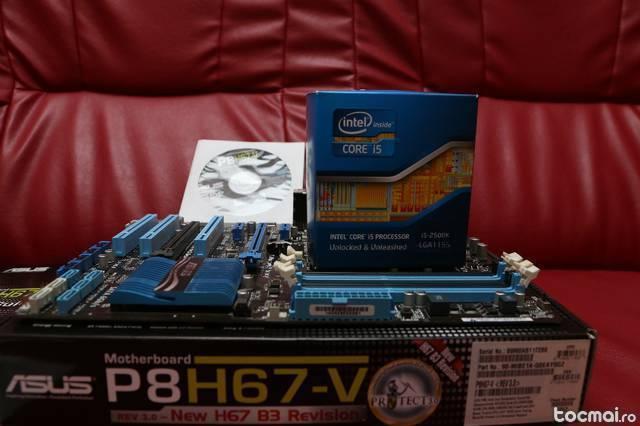 Placa asus p8h64 & procesor intel core i5 2500k 3. 30ghz box