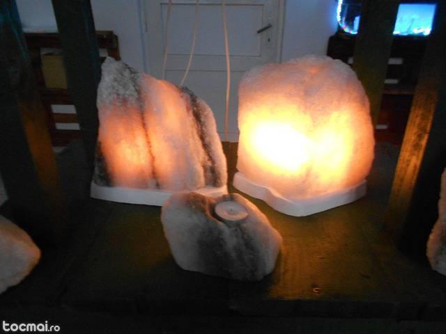 Lampa Naturala Din Sare ( ionizeaza aerul in casa ta )