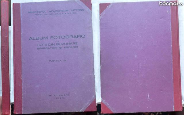 Album fotografic cu hotii din buzunare , spargatori , 1961