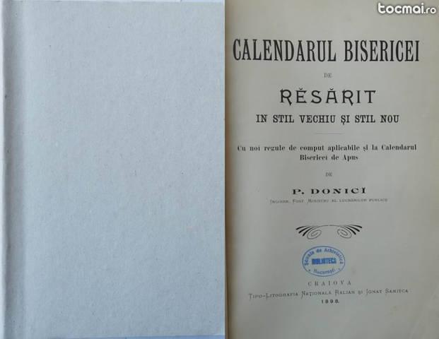 Calend. Bisericei de resarit in stil vechiu si stil nou, 1898