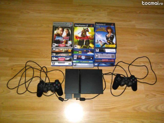 Consola PS2 slim+16 jocuri