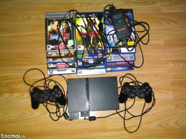 Consola PS2 slim+16 jocuri