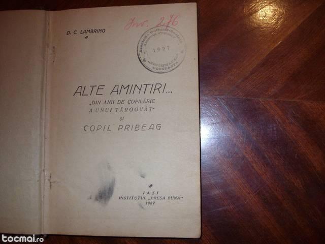 D. C. Lambrino - Din anii de copilarie a unui targovat