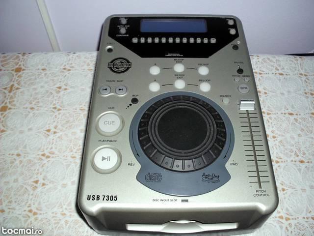 DJ Cd Player USB 7305+Carcasa/ geanta (DJ) aluminiu CD- uri