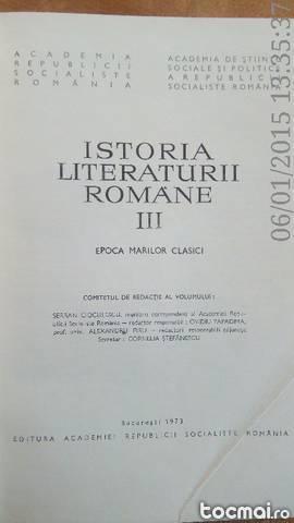Istoria Literaturii Romane Carte de colectie
