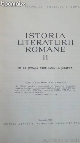 Istoria Literaturii Romane Carte de colectie