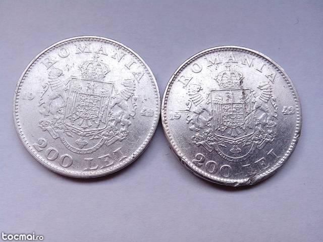 Lot 2 monede argint 200 . 1942